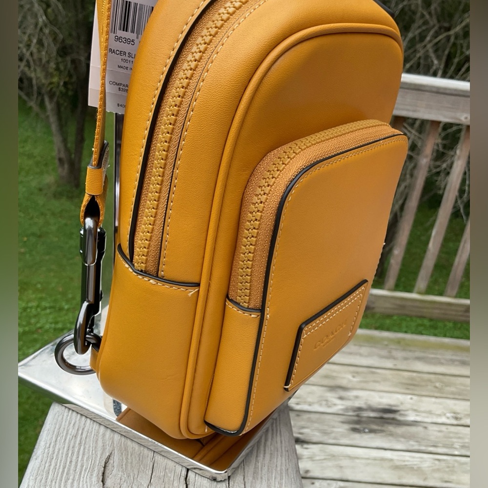 Coach Men's Racer Sling - Mandarin Orange NWT - Picture 3 of 11